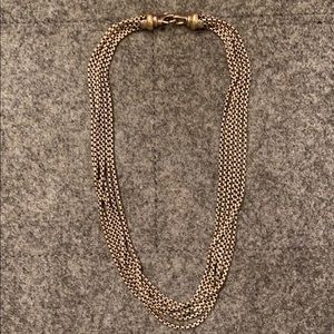 David Yurman Six Strand Silver Box Chain Necklace